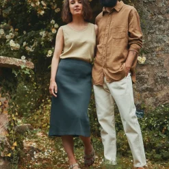 Poudre Organic Pantalons | Pantalons & Leggings | PANTALON COQUELICOT Denim Écru Denim-Ecru