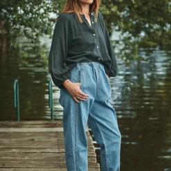 Poudre Organic Pantalons | Pantalons & Leggings | PANTALON COQUELICOT Denim Blue Denim-Blue