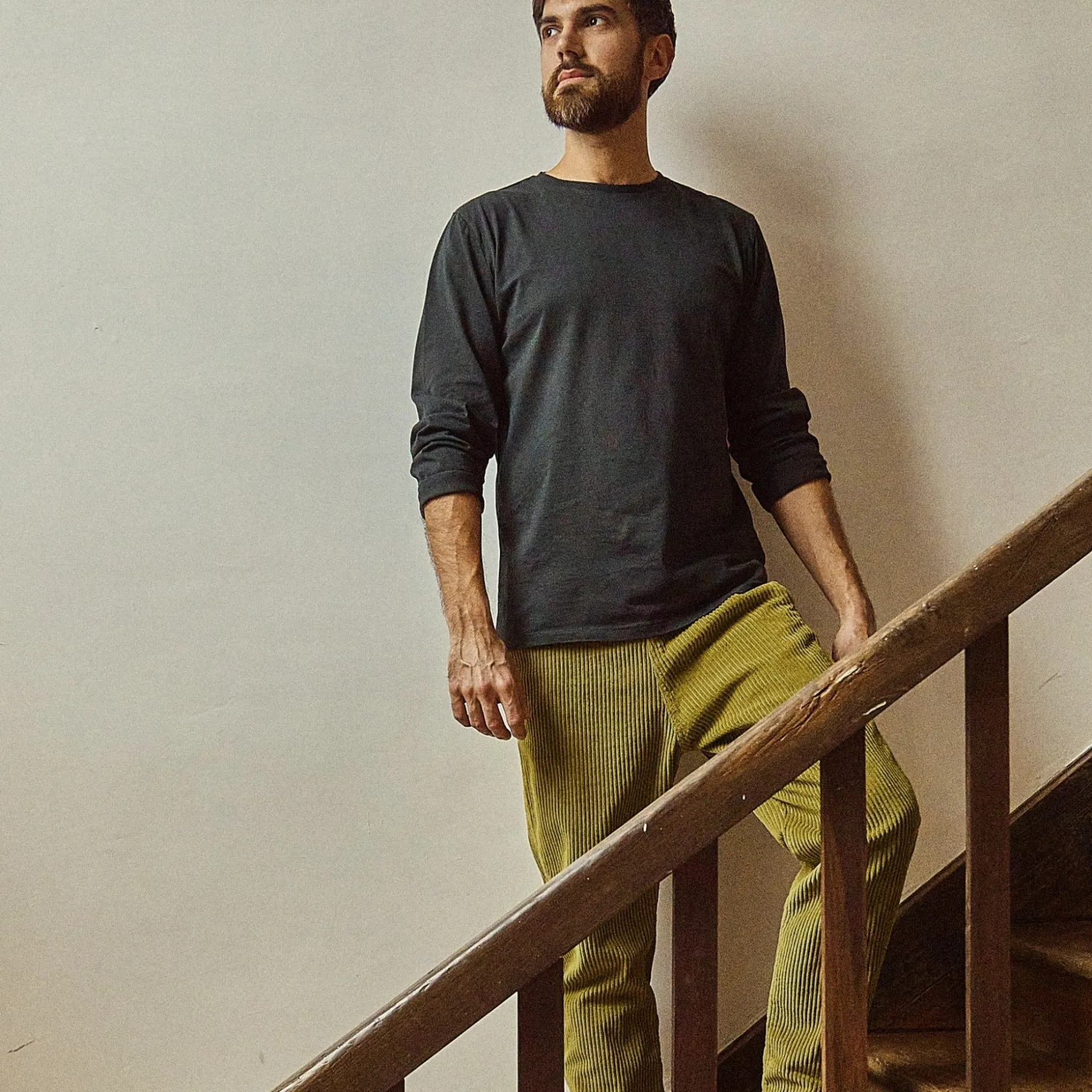 Poudre Organic Pantalons | Pantalons & Leggings | PANTALON COQUELICOT VELOURS CÔTELÉ Green Moss GreenMoss