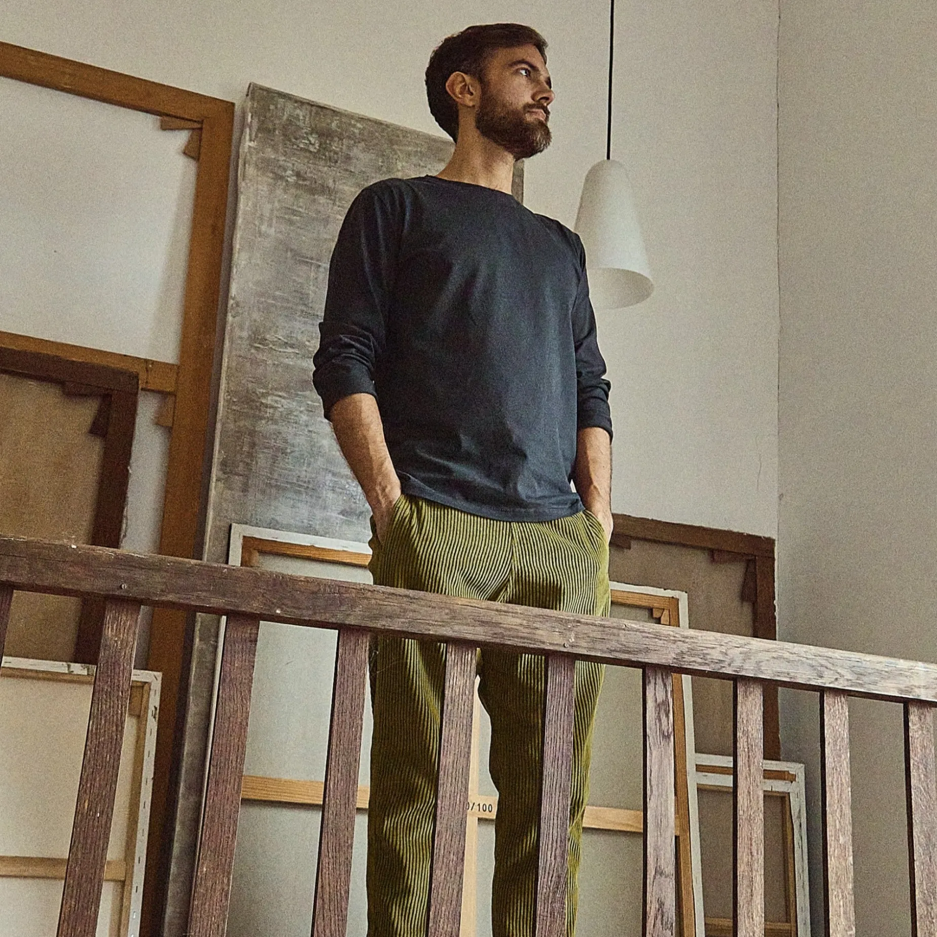 Poudre Organic Pantalons | Pantalons & Leggings | PANTALON COQUELICOT VELOURS CÔTELÉ Green Moss GreenMoss