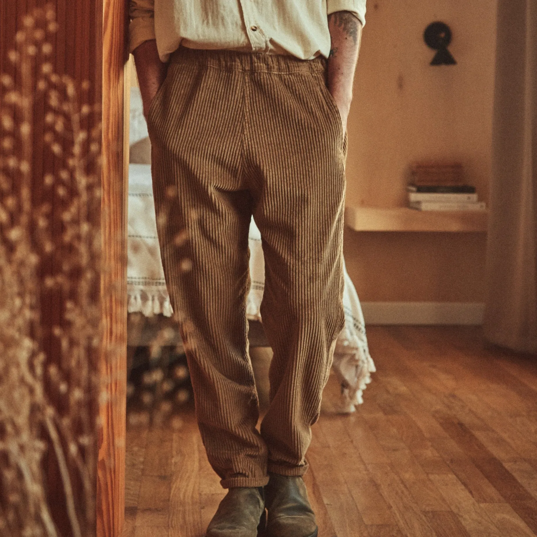 Poudre Organic Pantalons | Pantalons & Leggings | PANTALON COQUELICOT VELOURS CÔTELÉ Toffee