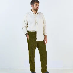 Poudre Organic Pantalons | Pantalons & Leggings | PANTALON COQUELICOT VELOURS CÔTELÉ Fir Green FirGreen