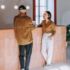 Poudre Organic Pantalons | Pantalons & Leggings | PANTALON COQUELICOT VELOURS CÔTELÉ Almond Milk AlmondMilk
