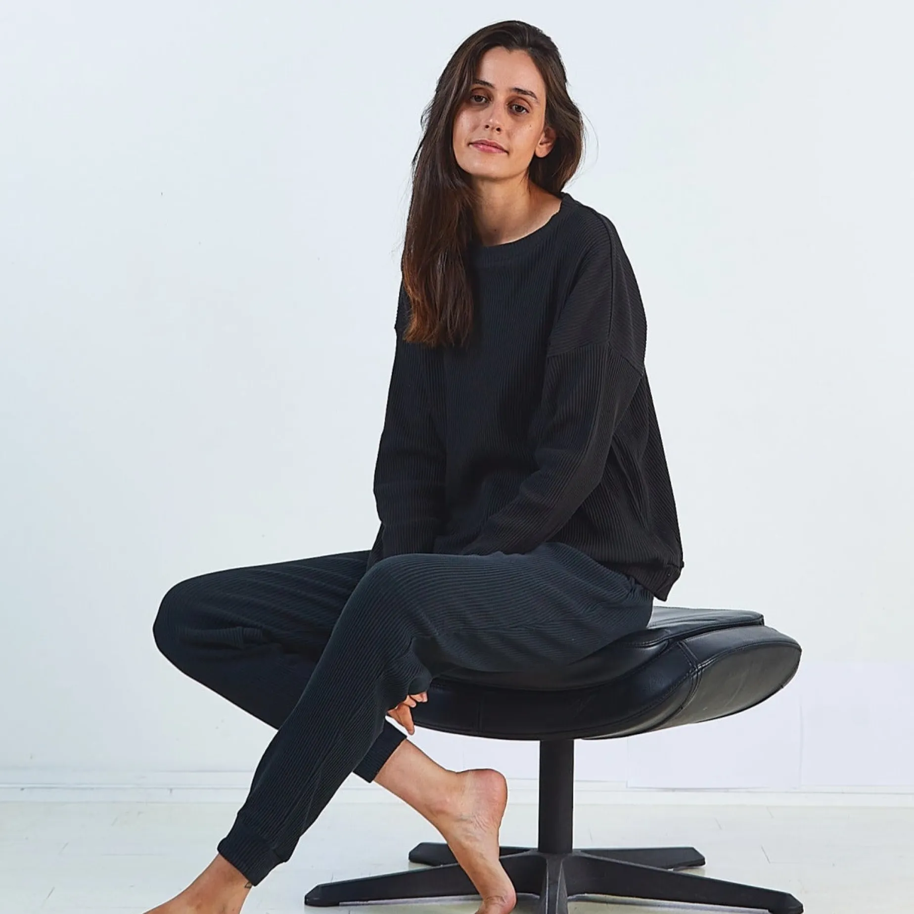Poudre Organic Homewear | Pantalons & Leggings | PANTALON ONONIS CÔTELÉ Pirate Black PirateBlack