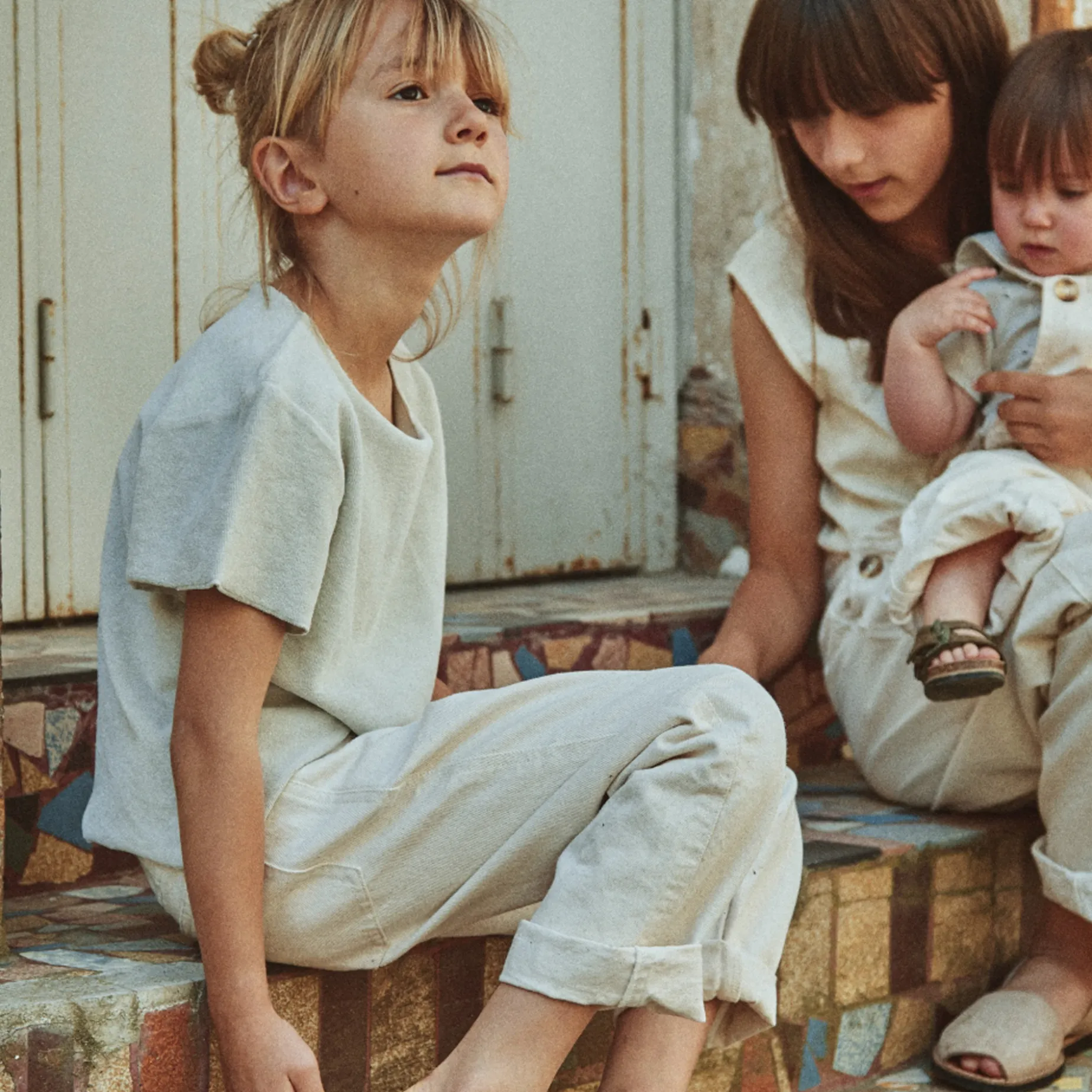 Poudre Organic Leggings & Pantalons | Leggings & Pantalons | PANTALON POMELOS Denim Écru Denim-Ecru