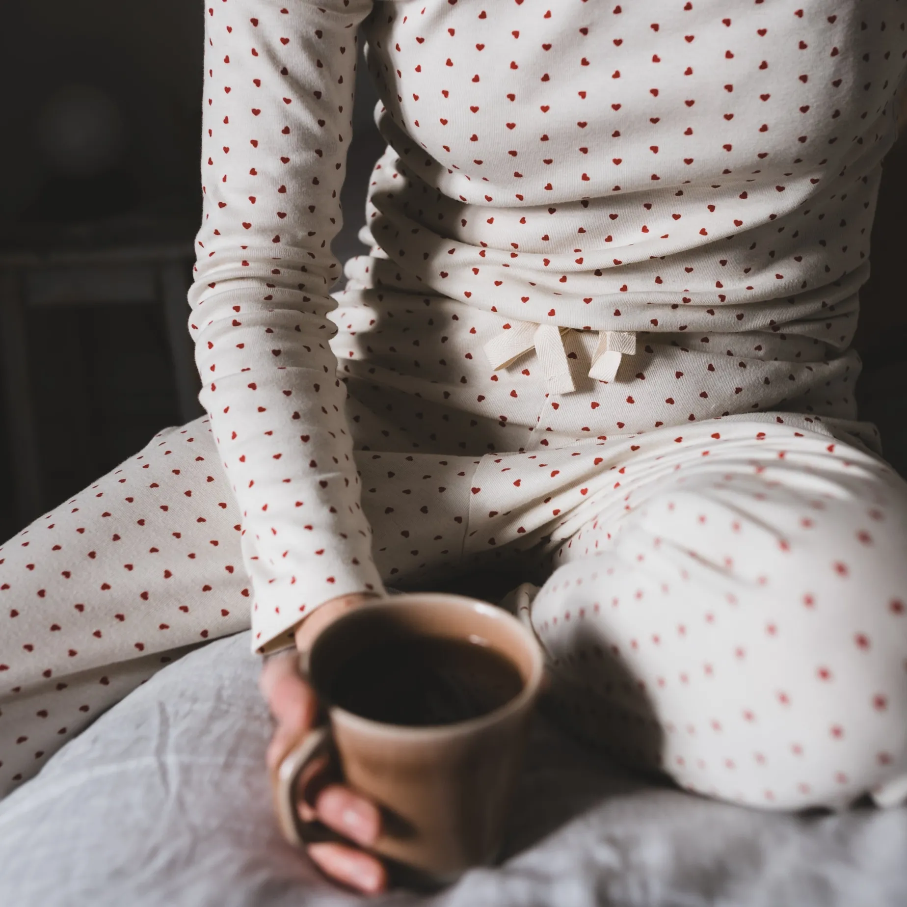 Poudre Organic Homewear | Pantalons & Leggings | PANTALON TULIPE Coeurs Lipstick Coeurs-Lipstick