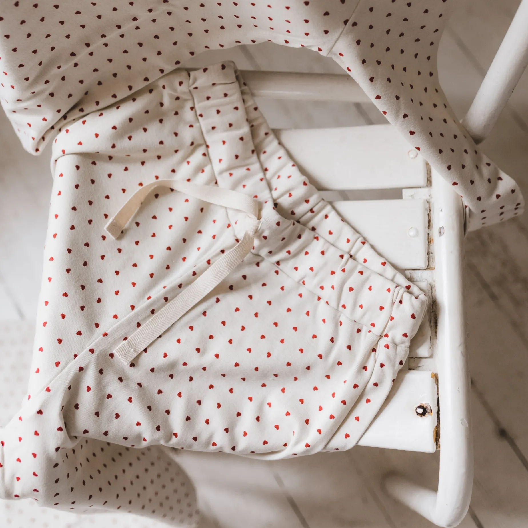 Poudre Organic Homewear | Pantalons & Leggings | PANTALON TULIPE Coeurs Lipstick Coeurs-Lipstick
