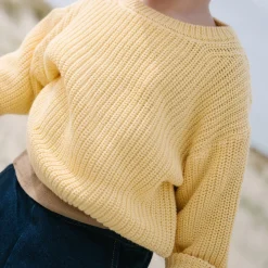 Poudre Organic Pulls | Pulls | PULL PISSENLIT COTON Jaune Pastel JaunePastel