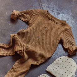 Poudre Organic Pyjamas | Trousseaux De Naissance & Packs | PYJAMA AIRELLE CÔTELÉ Dijon