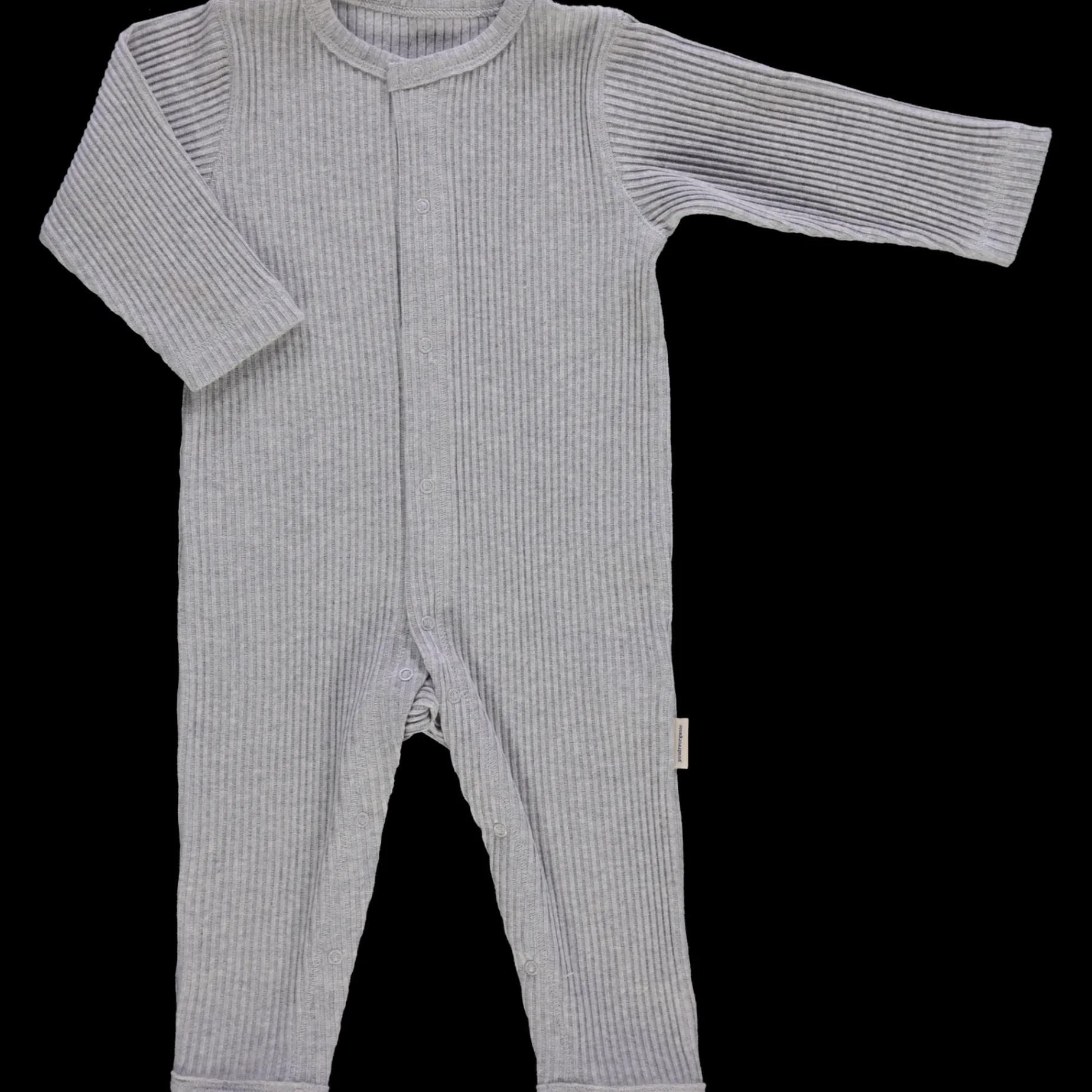 Poudre Organic Pyjamas | PYJAMA AIRELLE CÔTELÉ Gris Clair Chiné GrisClairChiné