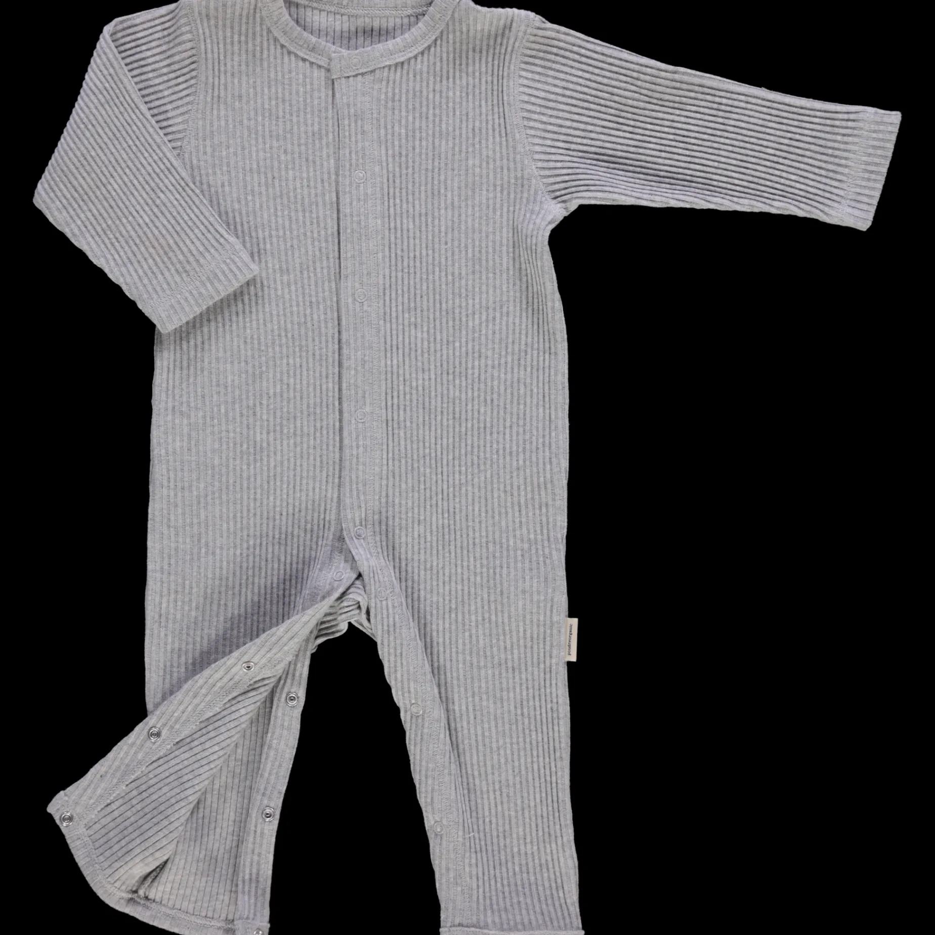 Poudre Organic Pyjamas | PYJAMA AIRELLE CÔTELÉ Gris Clair Chiné GrisClairChiné