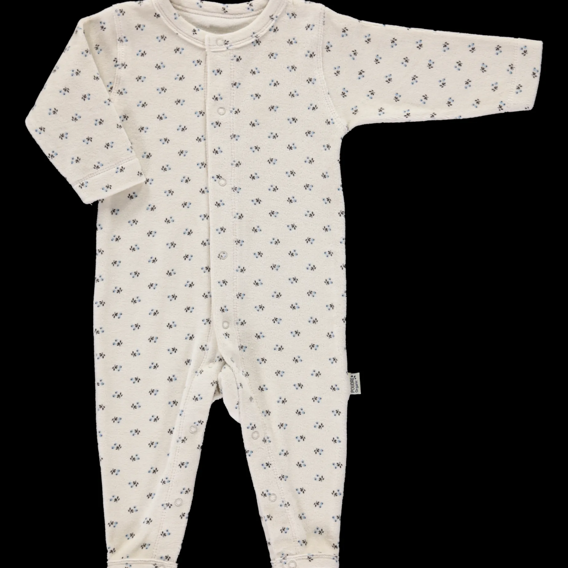 Poudre Organic Pyjamas | Trousseaux De Naissance & Packs | PYJAMA AIRELLE VELOURS Hors Saison Blue Surf Hors-Saison-Blue-Surf