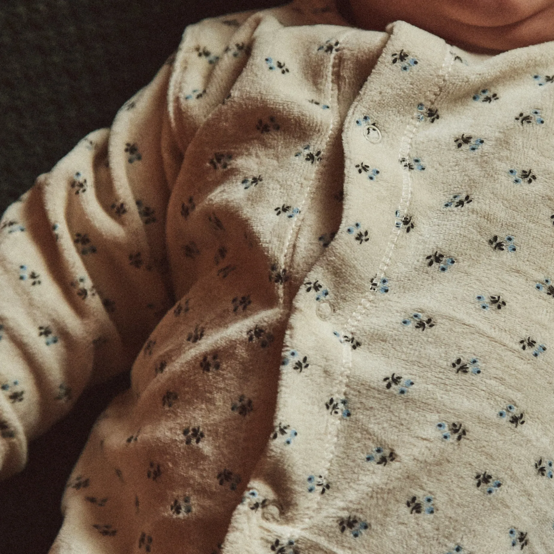 Poudre Organic Pyjamas | Trousseaux De Naissance & Packs | PYJAMA AIRELLE VELOURS Hors Saison Blue Surf Hors-Saison-Blue-Surf
