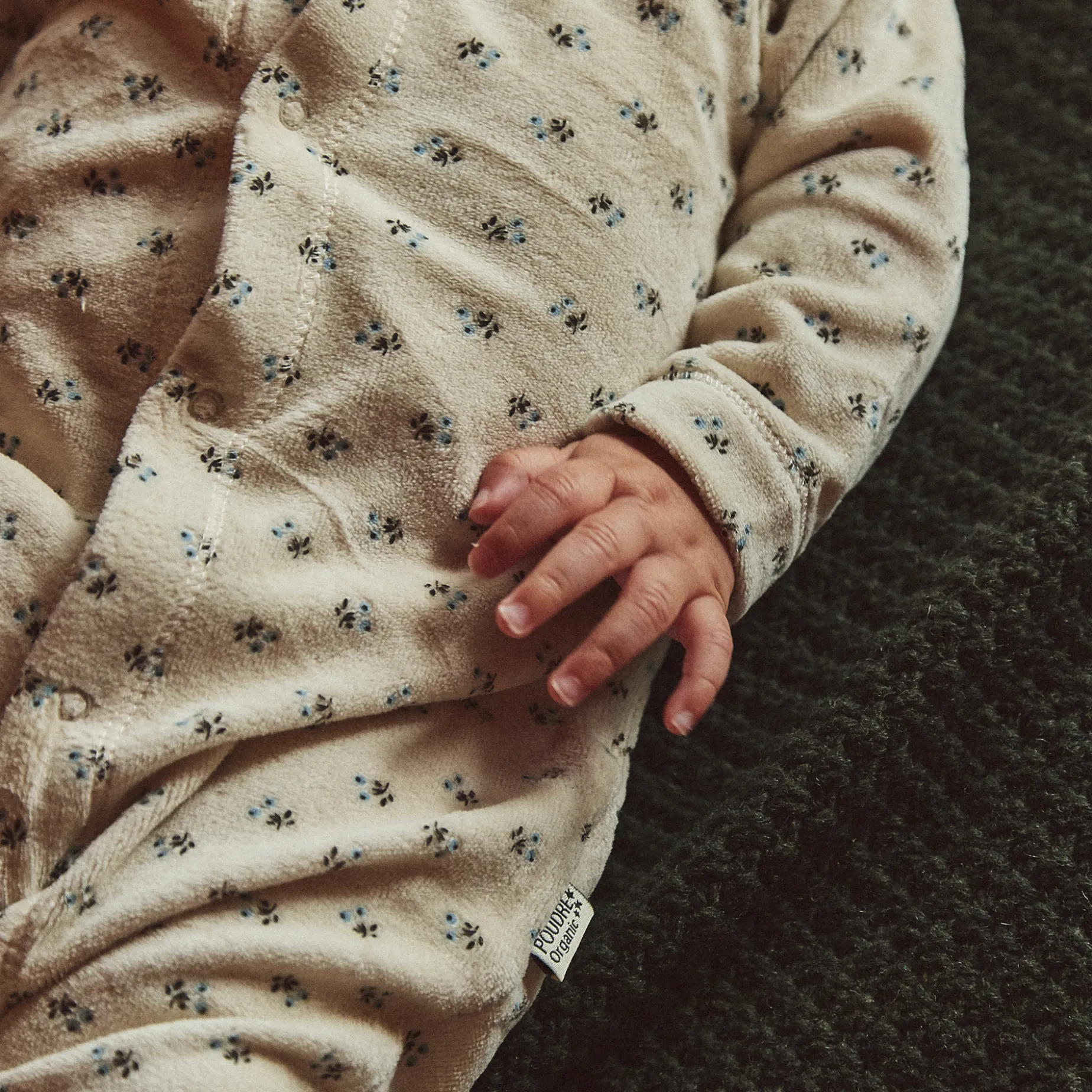 Poudre Organic Pyjamas | Trousseaux De Naissance & Packs | PYJAMA AIRELLE VELOURS Hors Saison Blue Surf Hors-Saison-Blue-Surf
