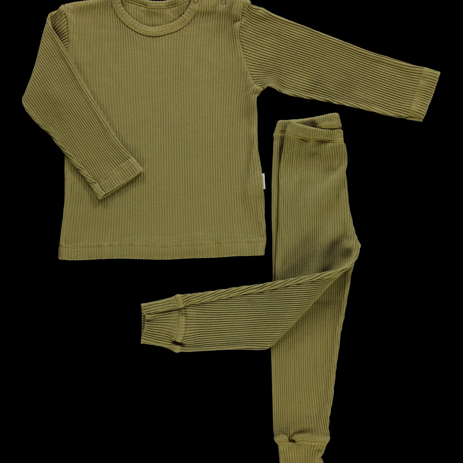 Poudre Organic Pyjamas | PYJAMA ARBOUSIER CÔTELÉ Green Moss GreenMoss