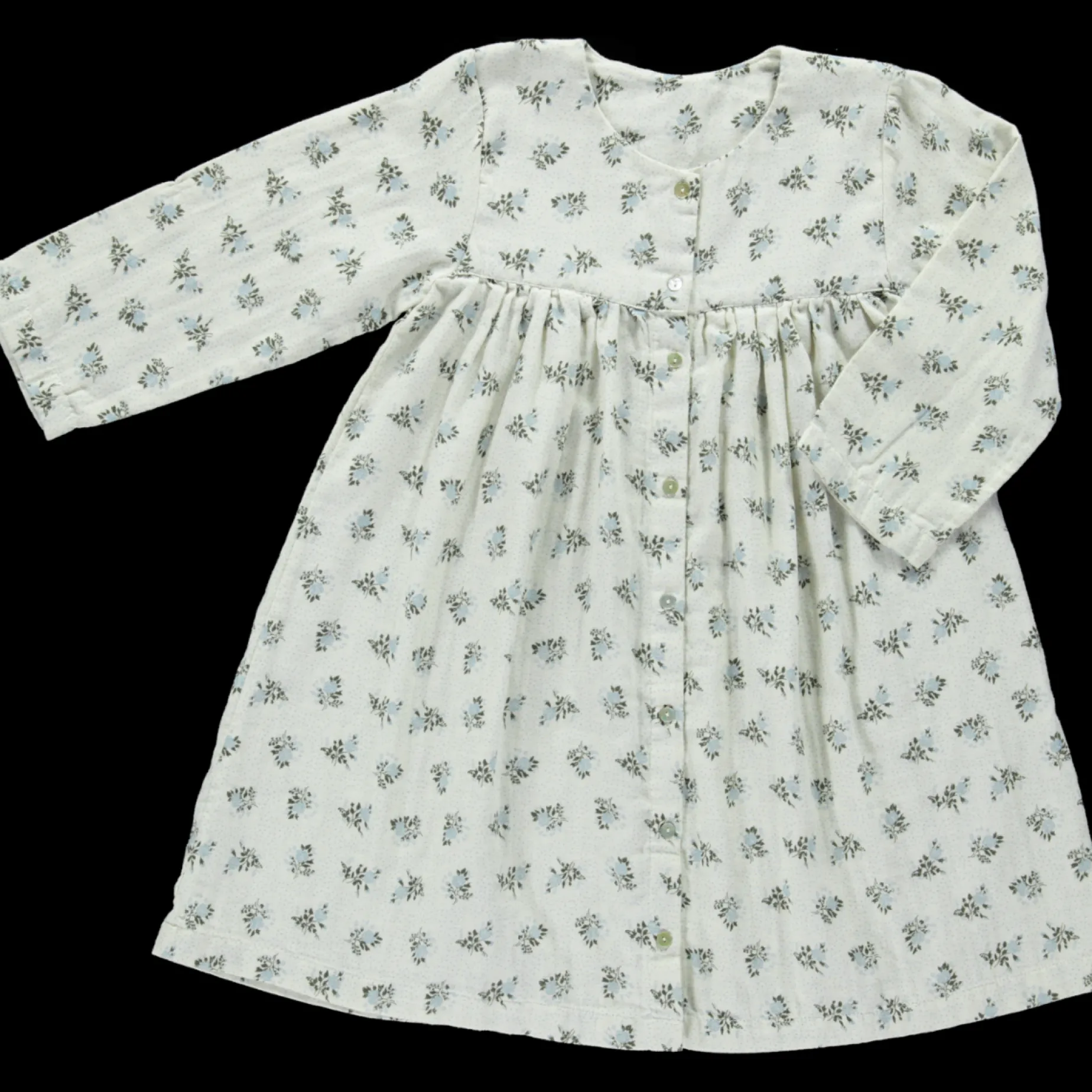 Poudre Organic Jupes & Robes | ROBE AUBÉPINE Fleurs Blue Fog Fleurs-Blue-Fog