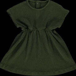 Poudre Organic Jupes & Robes | ROBE DAHLIA CÔTELÉ Forest Green ForestGreen