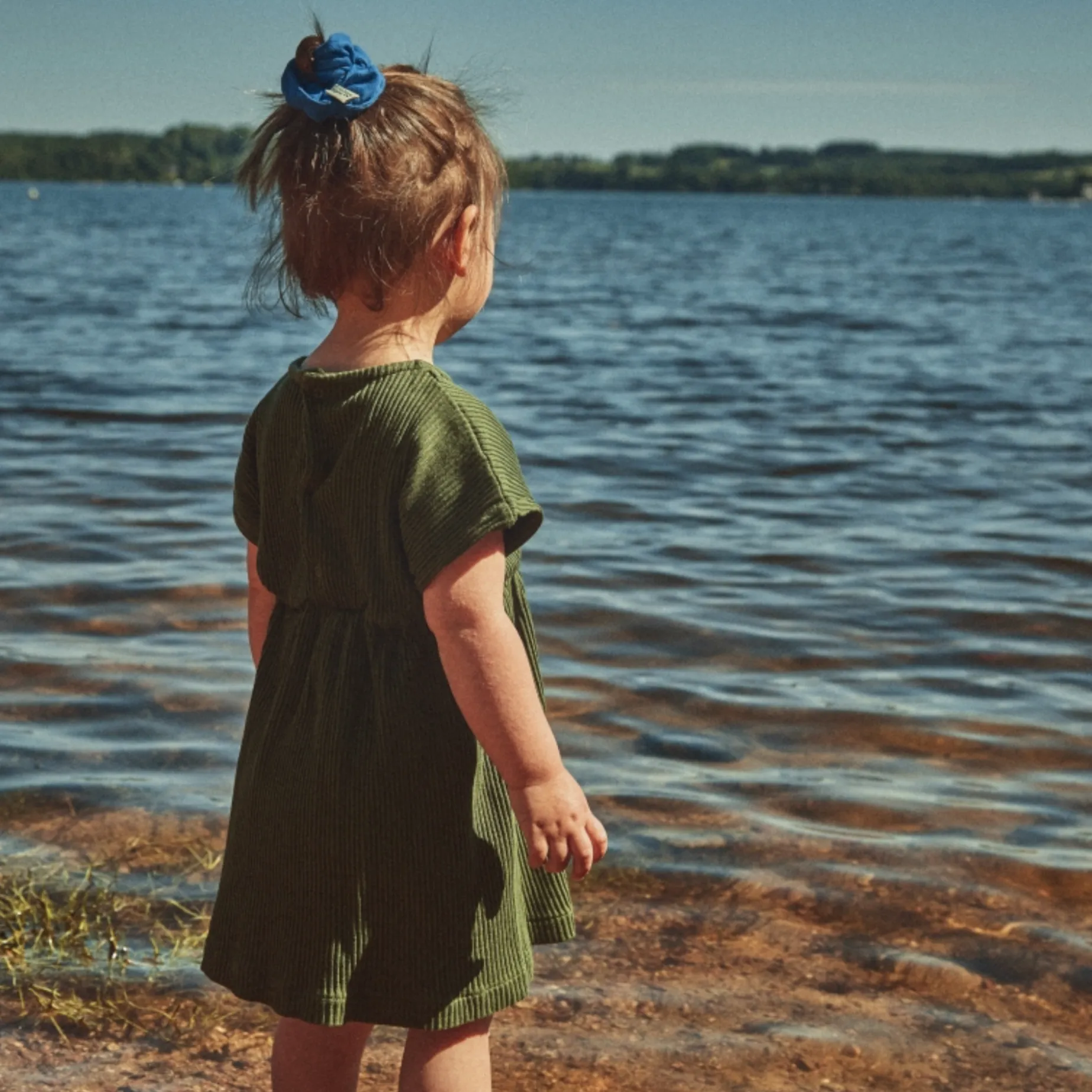 Poudre Organic Jupes & Robes | ROBE DAHLIA CÔTELÉ Forest Green ForestGreen