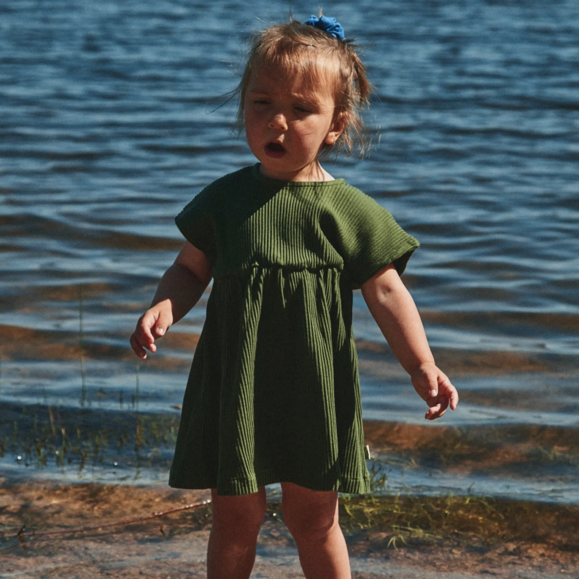 Poudre Organic Jupes & Robes | ROBE DAHLIA CÔTELÉ Forest Green ForestGreen
