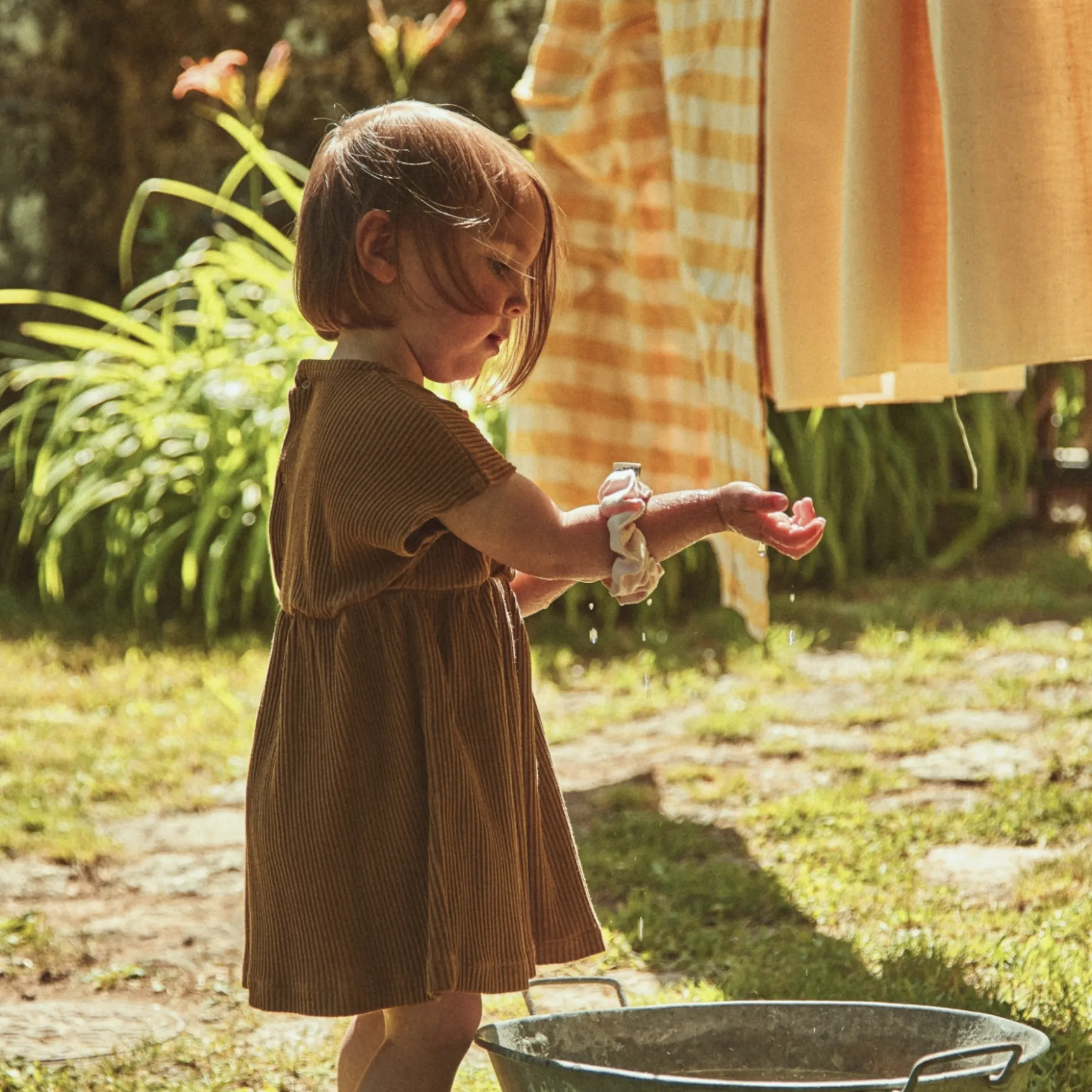 Poudre Organic Jupes & Robes | ROBE DAHLIA CÔTELÉ Nuthatch