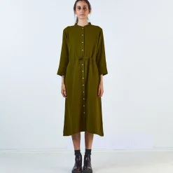 Poudre Organic Jupes & Robes | ROBE GIROFLE Fir Green FirGreen