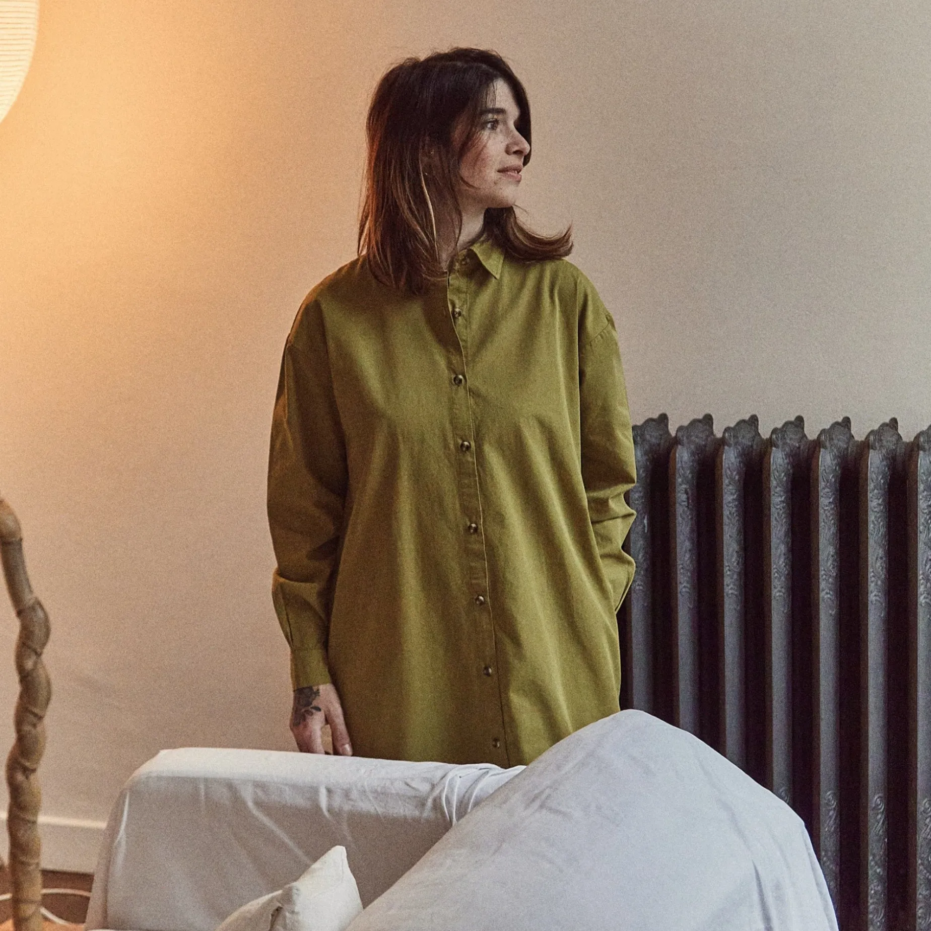 Poudre Organic Jupes & Robes | ROBE LIS Green Moss GreenMoss