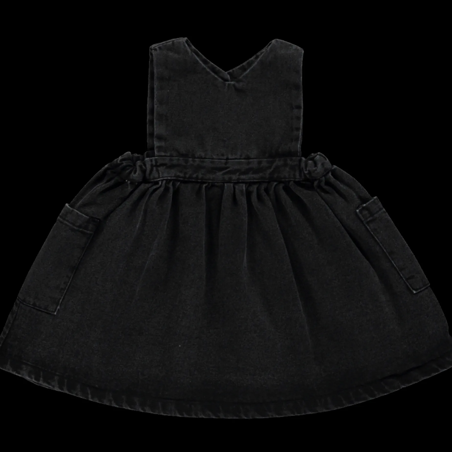 Poudre Organic Jupes & Robes | ROBE MANGUE Denim Noir Denim-Noir