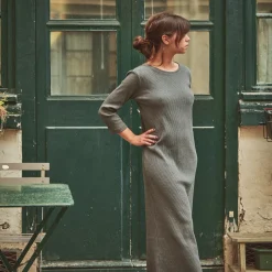 Poudre Organic Jupes & Robes | ROBE ORCHIDÉE CÔTELÉ ADULTE Anthracite