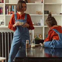 Poudre Organic Combinaisons & Salopettes | Duos Kids/adultes | SALOPETTE QUETSCHE ADULTE Denim Blue Denim-Blue