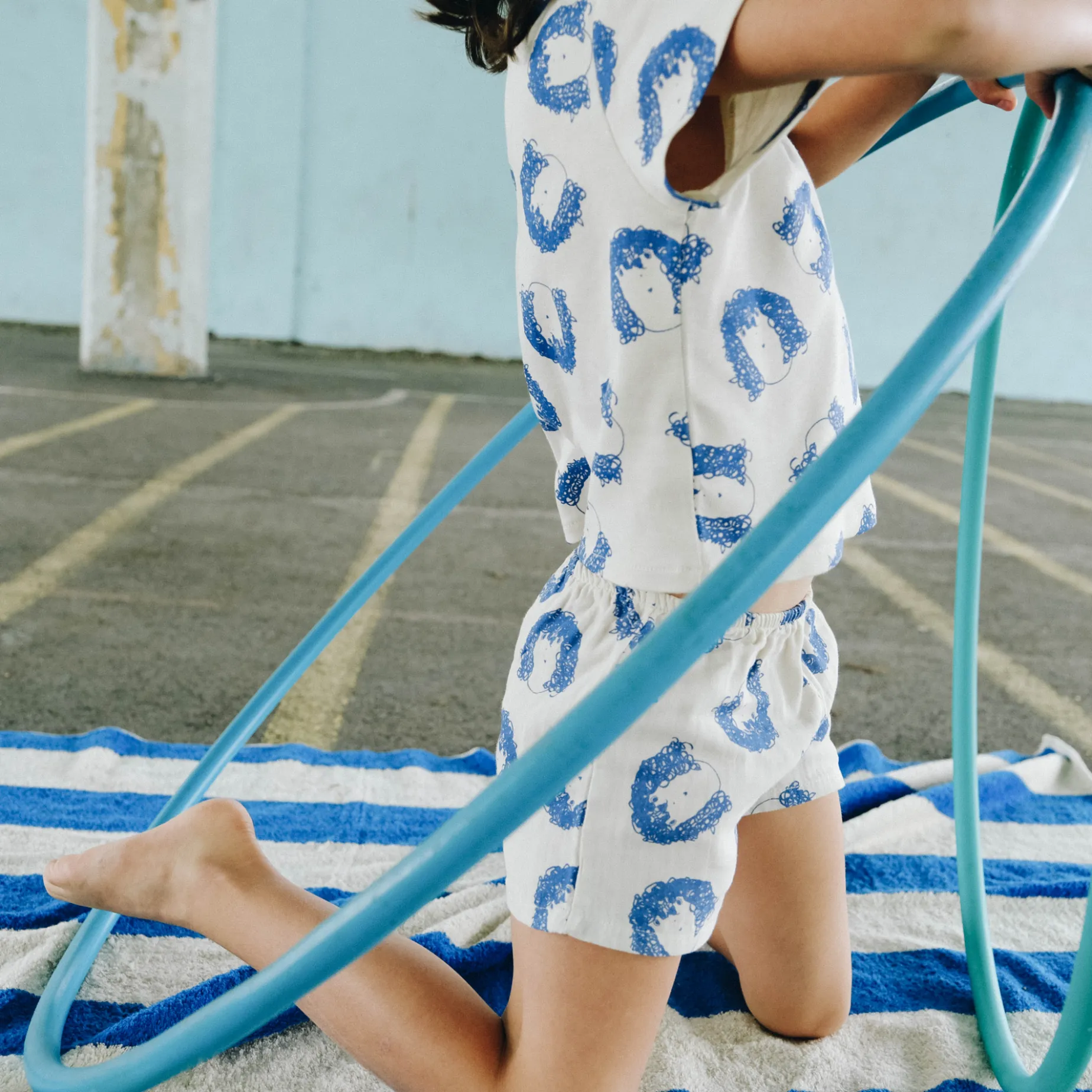 Poudre Organic Bloomers & Shorts | SHORT CARDAMOME Ernesto Bleu Ernesto-Bleu