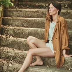 Poudre Organic Homewear | Shorts | SHORT HORTENSIA CÔTELÉ Almond Milk AlmondMilk