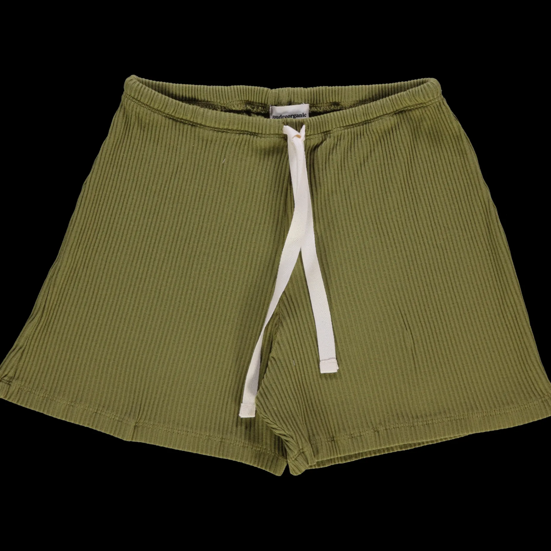 Poudre Organic Homewear | Shorts | SHORT HORTENSIA CÔTELÉ Green Moss GreenMoss