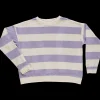 Poudre Organic Homewear | Sweatshirts | SWEATSHIRT ACENTRA ÉPONGE Rayures Lavender RayuresLavender