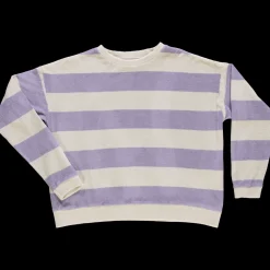 Poudre Organic Homewear | Sweatshirts | SWEATSHIRT ACENTRA ÉPONGE Rayures Lavender RayuresLavender