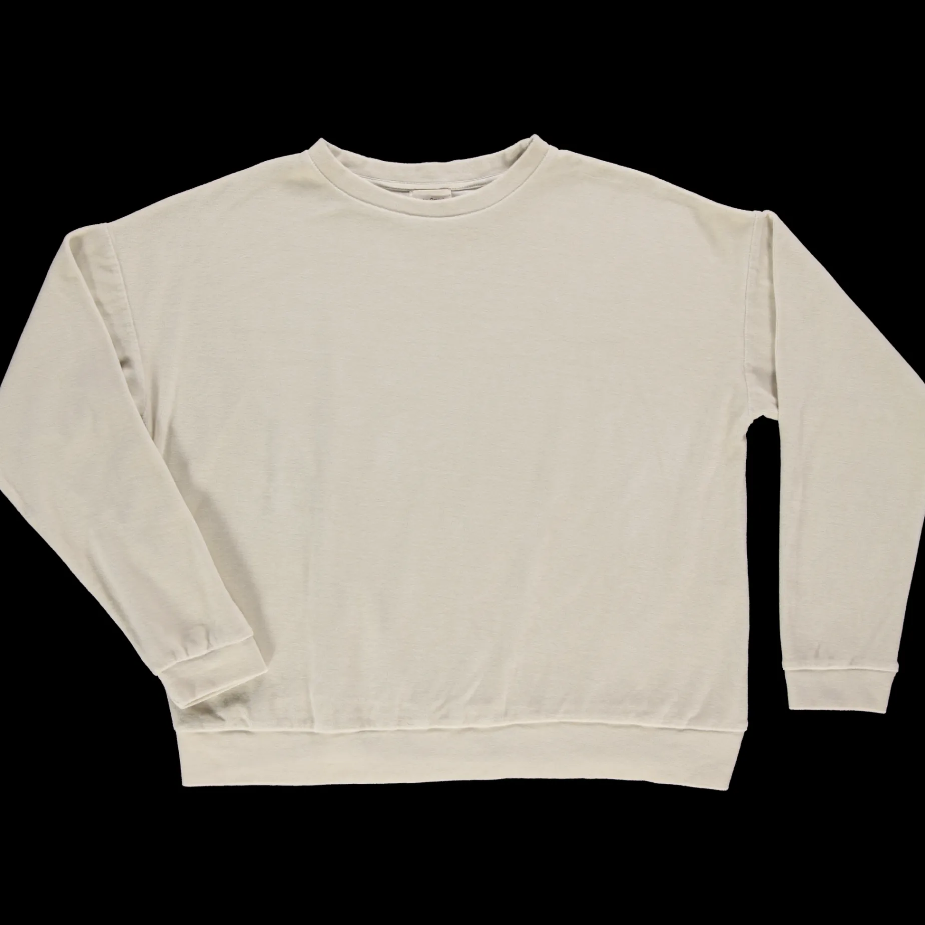 Poudre Organic Homewear | Sweatshirts | SWEATSHIRT ACENTRA VELOURS Almond Milk AlmondMilk