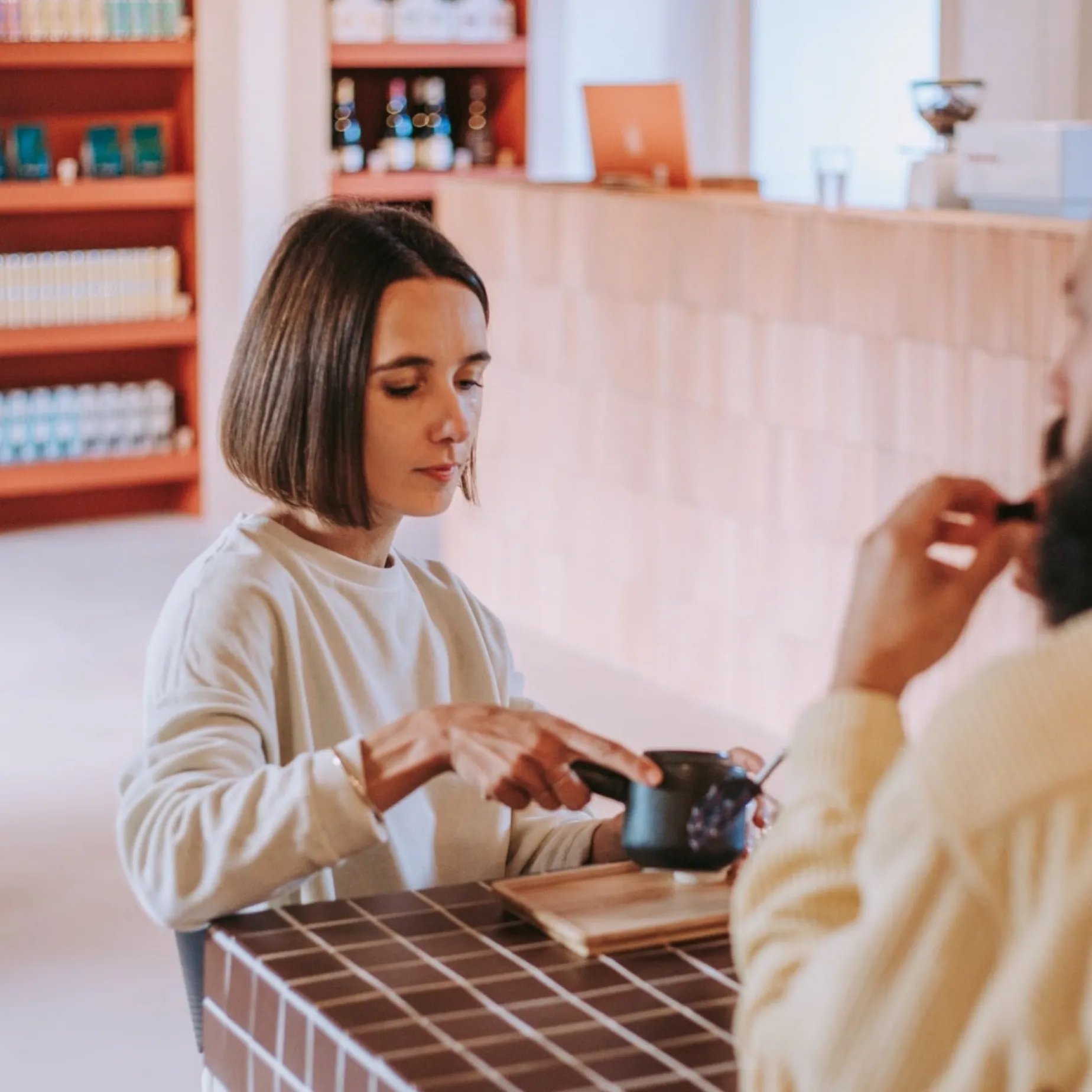 Poudre Organic Homewear | Sweatshirts | SWEATSHIRT ACENTRA VELOURS Almond Milk AlmondMilk