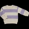 Poudre Organic Sweatshirts | SWEATSHIRT CASSANDRE ÉPONGE Rayures Lavender RayuresLavender