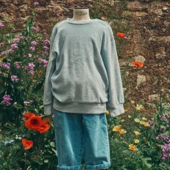 Poudre Organic Sweatshirts | SWEATSHIRT CASSANDRE ÉPONGE Pearl Blue PearlBlue