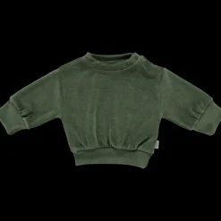 Poudre Organic Sweatshirts | Sweatshirts | SWEATSHIRT CASSANDRE VELOURS Forest Green ForestGreen