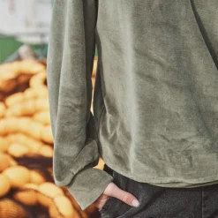 Poudre Organic Sweatshirts | Sweatshirts | SWEATSHIRT CASSANDRE VELOURS Forest Green ForestGreen