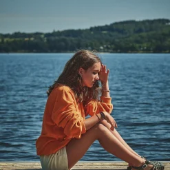 Poudre Organic Sweatshirts | SWEATSHIRT JOJOBA ÉPONGE Russet Orange Russet-Orange