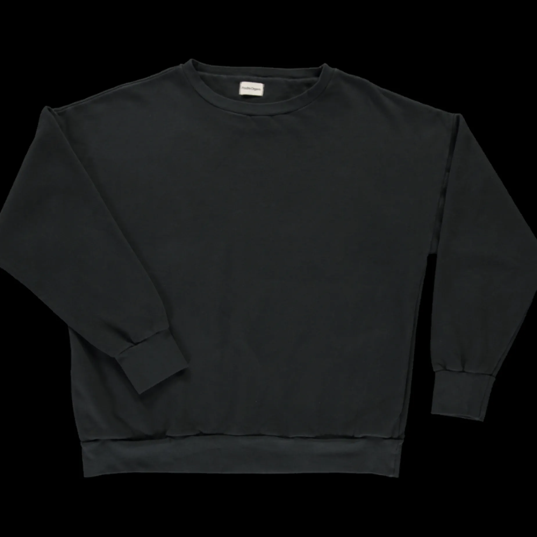 Poudre Organic Homewear | Sweatshirts | SWEATSHIRT REDONDO MOLLETON Pirate Black PirateBlack