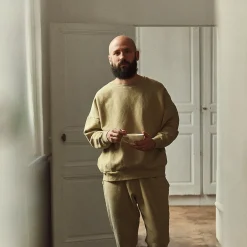 Poudre Organic Homewear | Sweatshirts | SWEATSHIRT REDONDO MOLLETON Olive Gray OliveGray