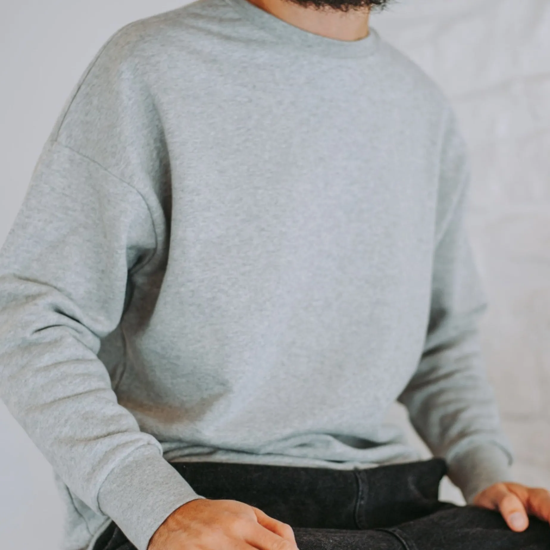 Poudre Organic Homewear | Sweatshirts | SWEATSHIRT REDONDO MOLLETON Gris Chiné Gris-Chiné
