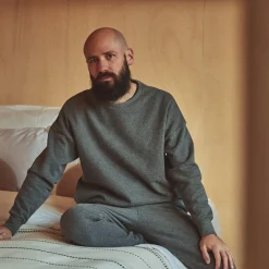 Poudre Organic Homewear | Sweatshirts | SWEATSHIRT REDONDO MOLLETON Anthracite