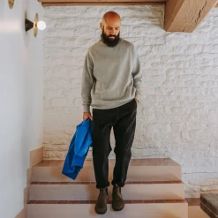 Poudre Organic Homewear | Sweatshirts | SWEATSHIRT REDONDO MOLLETON Gris Chiné Gris-Chiné
