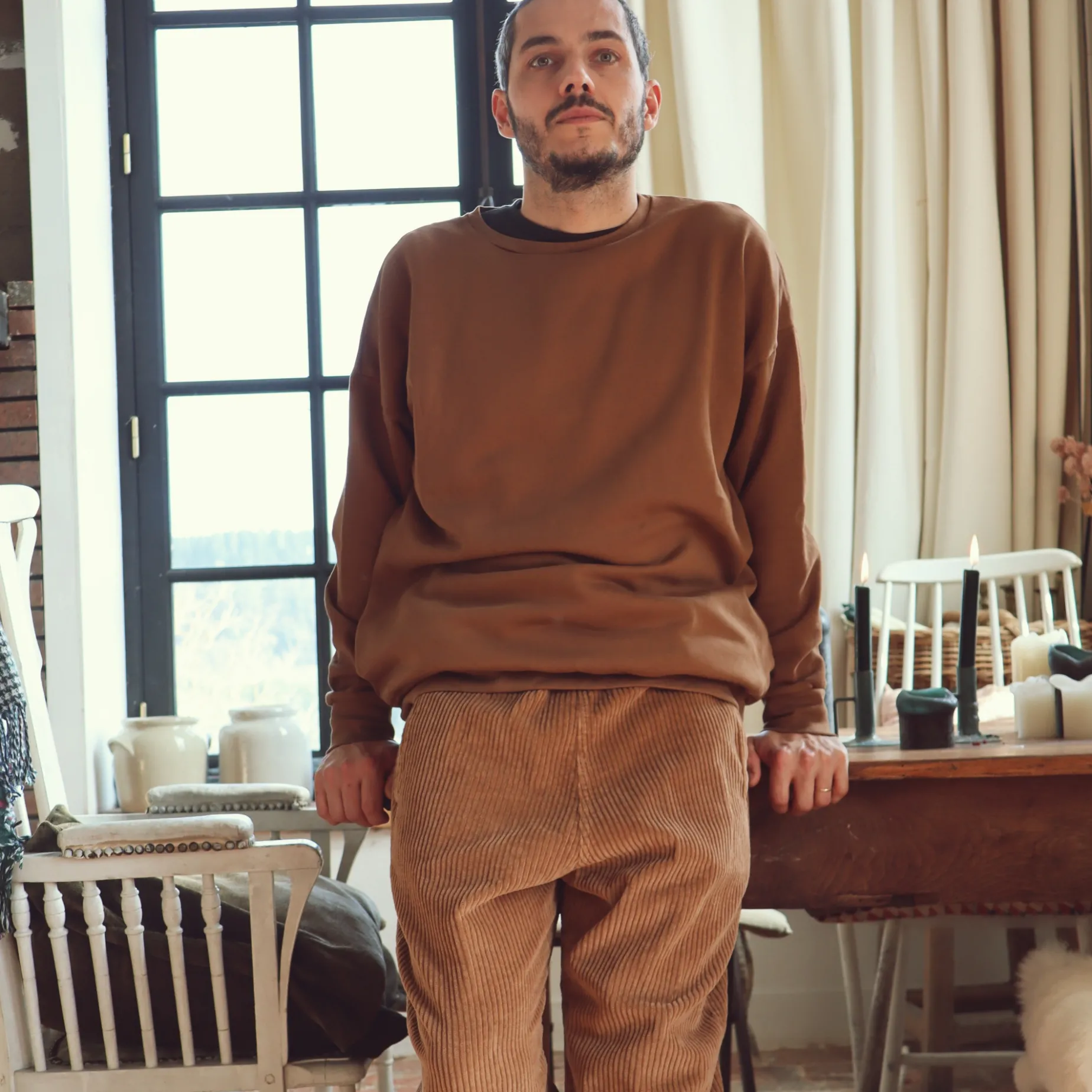 Poudre Organic Homewear | Sweatshirts | SWEATSHIRT REDONDO MOLLETON Nuthatch