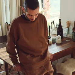 Poudre Organic Homewear | Sweatshirts | SWEATSHIRT REDONDO MOLLETON Nuthatch