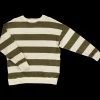 Poudre Organic Homewear | Sweatshirts | SWEATSHIRT REDONDO ÉPONGE Rayures Fir Green RayuresFirGreen