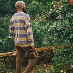 Poudre Organic Homewear | Sweatshirts | SWEATSHIRT REDONDO ÉPONGE Rayures Lavender RayuresLavender